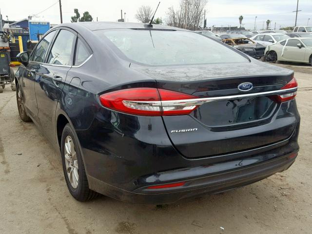 3FA6P0G73JR240885 - 2018 FORD FUSION S BLACK photo 3