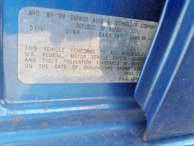 KL1TD52675B320659 - 2005 CHEVROLET AVEO BASE Ақ фото 10