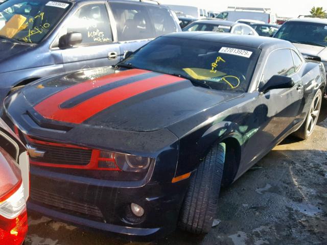 2G1FJ1EJ8D9177950 - 2013 CHEVROLET CAMARO SS BLACK photo 2