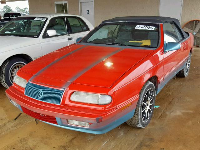 1C3EU4533SF632368 - 1995 CHRYSLER LEBARON GT RED photo 2