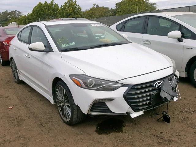 KMHD04LB8HU331219 - 2017 HYUNDAI ELANTRA SP WHITE photo 1