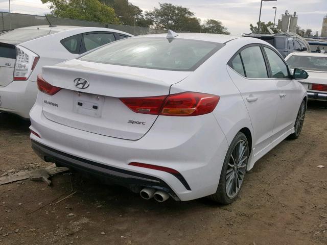 KMHD04LB8HU331219 - 2017 HYUNDAI ELANTRA SP WHITE photo 4