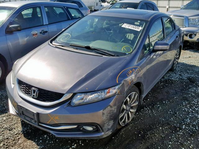 2HGFB2F94FH539667 - 2015 HONDA CIVIC EXL GRAY photo 2