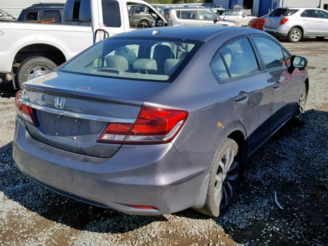 2HGFB2F94FH539667 - 2015 HONDA CIVIC EXL GRAY photo 4