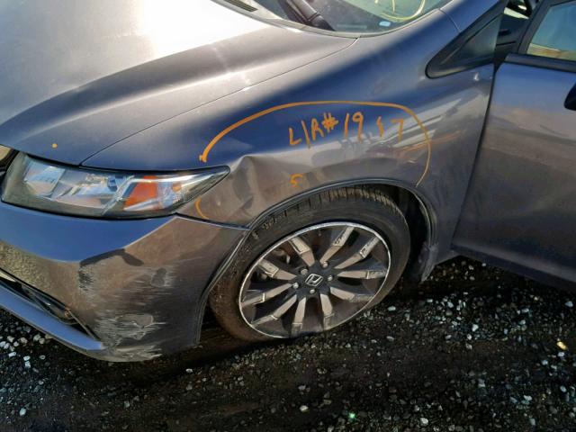 2HGFB2F94FH539667 - 2015 HONDA CIVIC EXL GRAY photo 9