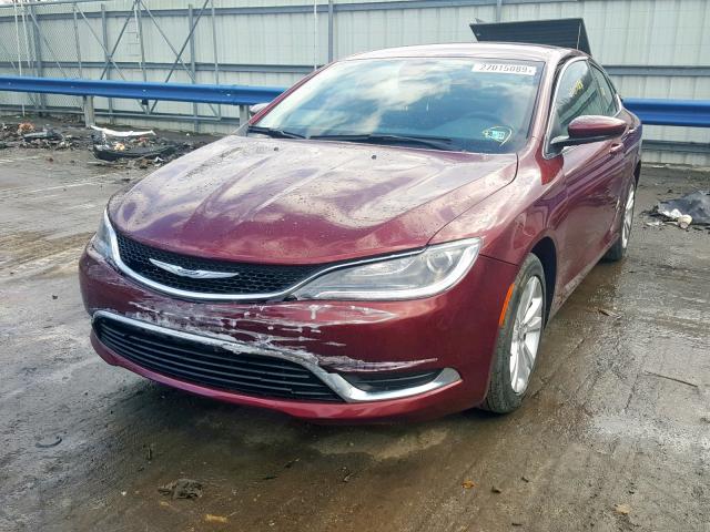 1C3CCCAB7FN527555 - 2015 CHRYSLER 200 LIMITE MAROON photo 2