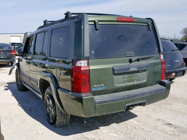 1J8HG48K87C685345 - 2007 JEEP COMMANDER GREEN photo 3