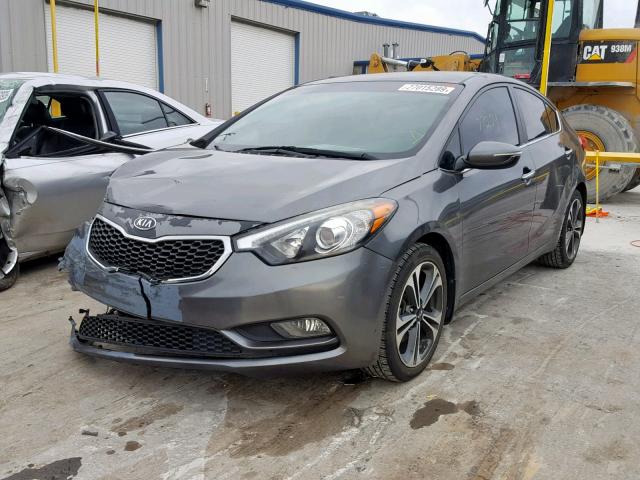 KNAFX4A8XE5087415 - 2014 KIA FORTE EX GRAY photo 2