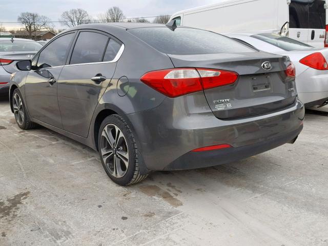 KNAFX4A8XE5087415 - 2014 KIA FORTE EX GRAY photo 3