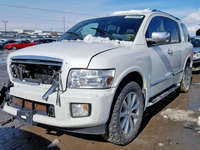 5N3AA08C69N901537 - 2009 INFINITI QX56 WHITE photo 2