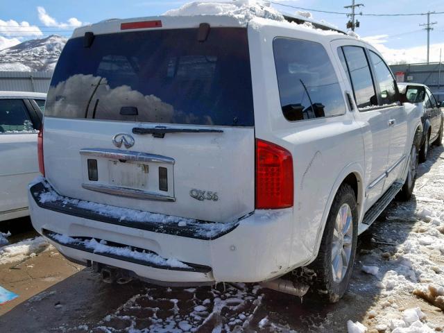 5N3AA08C69N901537 - 2009 INFINITI QX56 WHITE photo 4