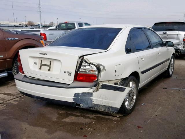 YV1TS92D921243261 - 2002 VOLVO S80 WHITE photo 4