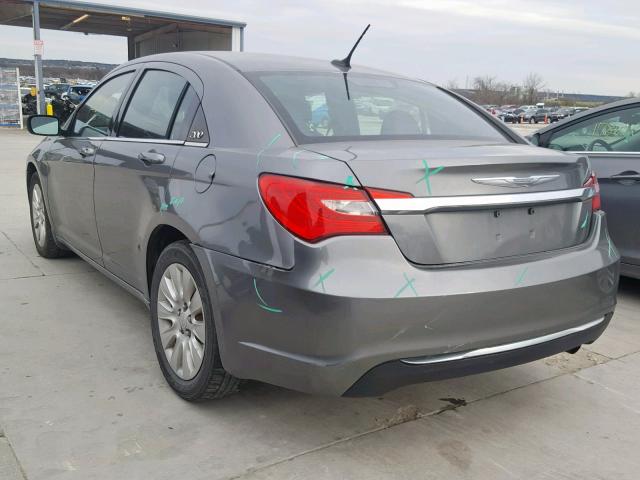 1C3CCBAB3CN291945 - 2012 CHRYSLER 200 LX GRAY photo 3