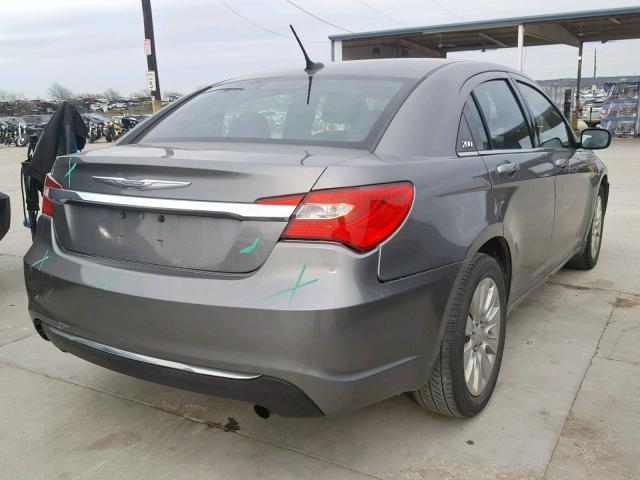 1C3CCBAB3CN291945 - 2012 CHRYSLER 200 LX GRAY photo 4