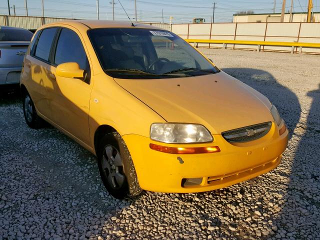 KL1TD66686B676328 - 2006 CHEVROLET AVEO BASE ყვითელი ფოტო 1