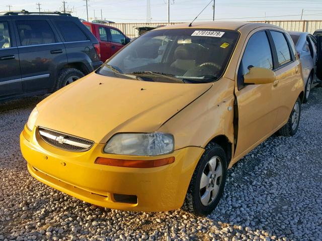 KL1TD66686B676328 - 2006 CHEVROLET AVEO BASE ყვითელი ფოტო 2