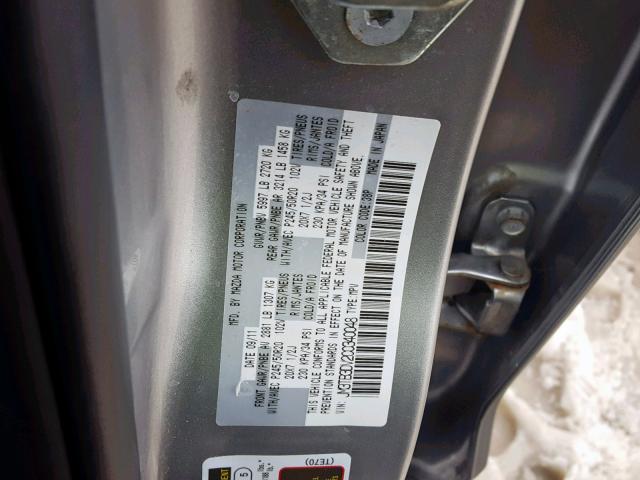 JM3TB3DV2C0340048 - 2012 MAZDA CX-9 SILVER photo 10