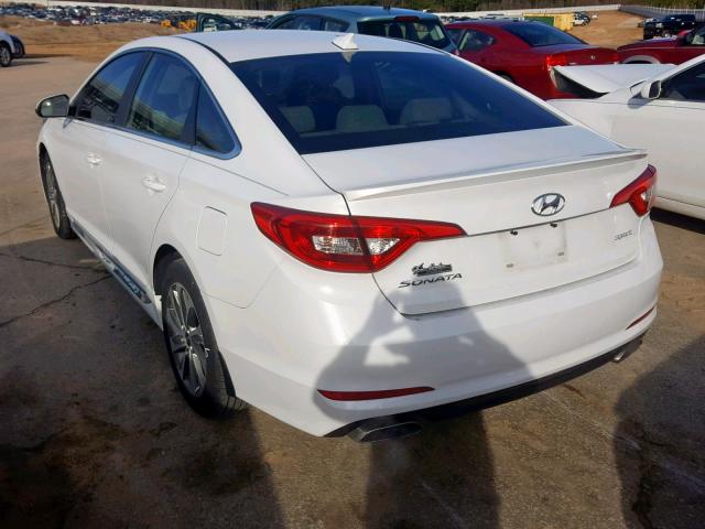 5NPE34AF4FH070619 - 2015 HYUNDAI SONATA SPO WHITE photo 3