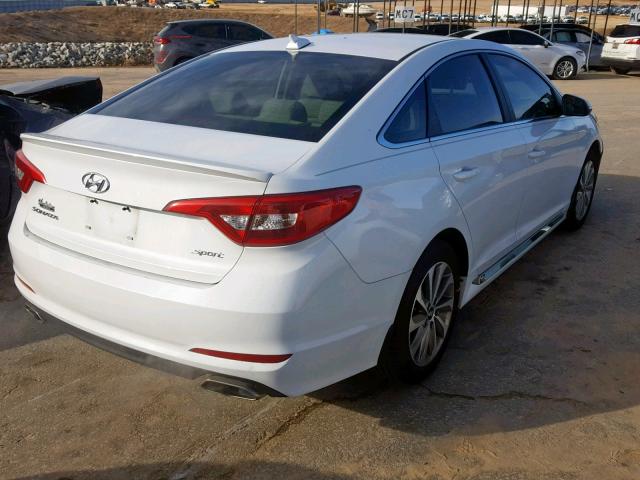 5NPE34AF4FH070619 - 2015 HYUNDAI SONATA SPO WHITE photo 4