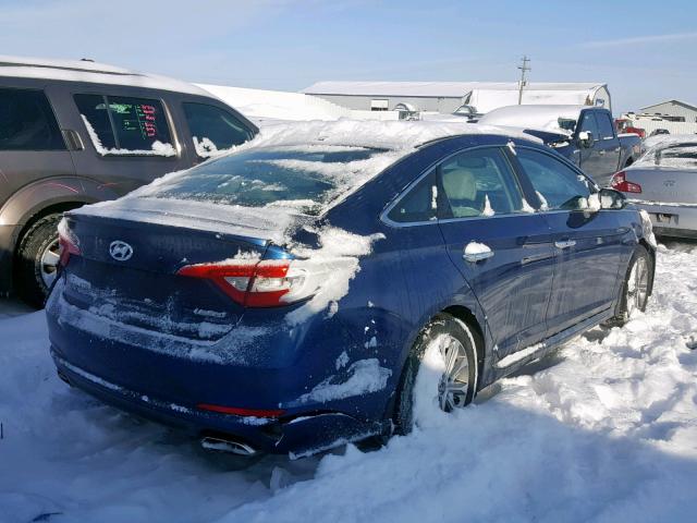 5NPE34AF6HH547540 - 2017 HYUNDAI SONATA SPO BLUE photo 4