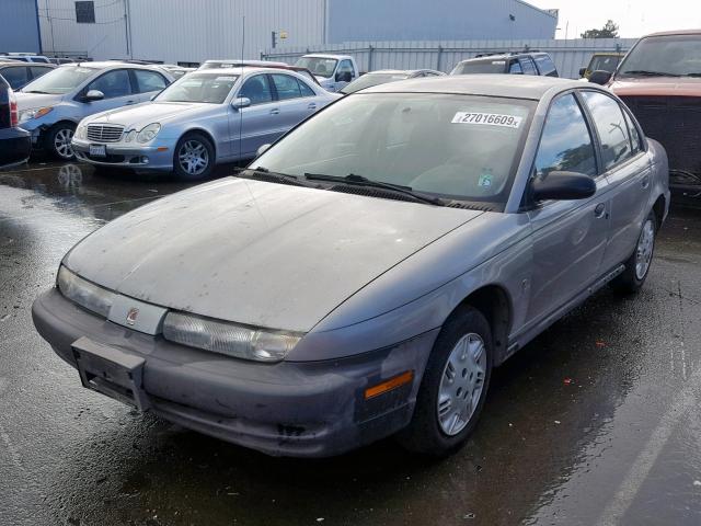 1G8ZG5287VZ365565 - 1997 SATURN SL1 GRAY photo 2