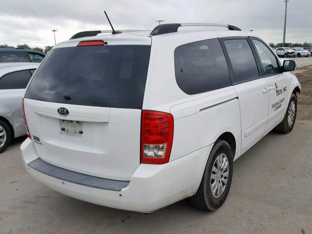 KNDMG4C73B6373997 - 2011 KIA SEDONA LX WHITE photo 4