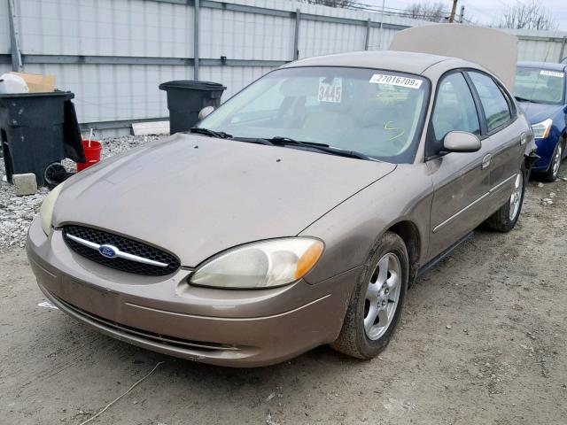 1FAFP55U62G110856 - 2002 FORD TAURUS SES TAN photo 2