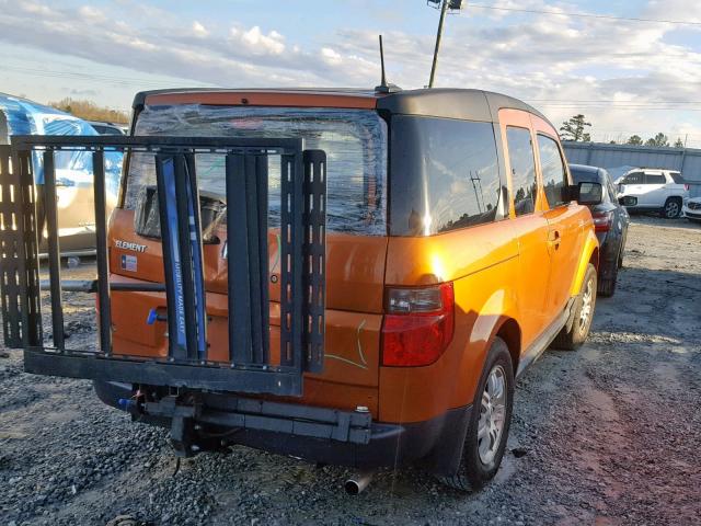 5J6YH18797L006482 - 2007 HONDA ELEMENT EX ORANGE photo 4