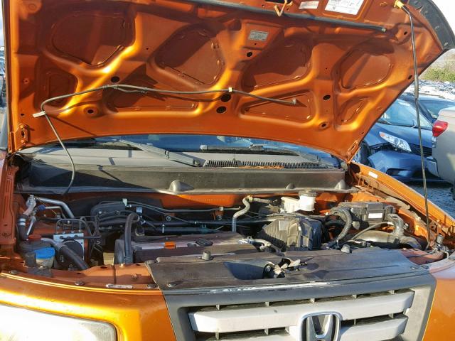 5J6YH18797L006482 - 2007 HONDA ELEMENT EX ORANGE photo 7