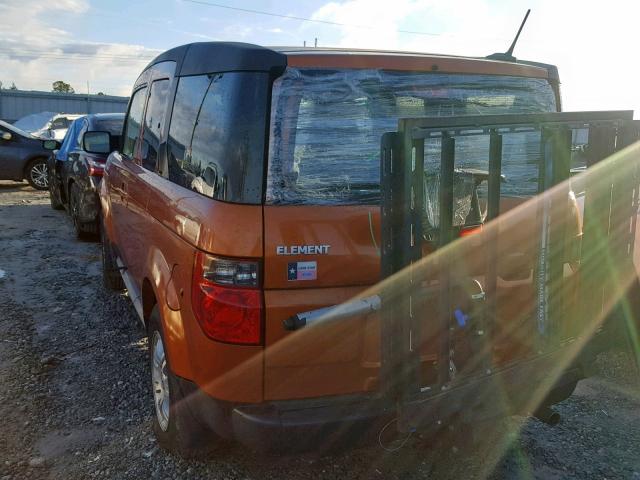 5J6YH18797L006482 - 2007 HONDA ELEMENT EX ORANGE photo 9