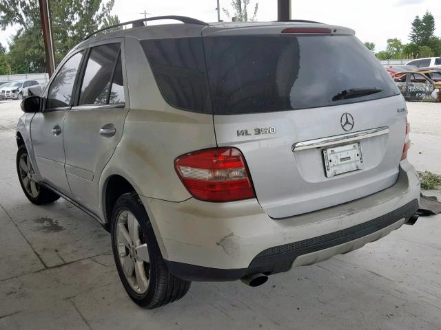 4JGBB86E47A202425 - 2007 MERCEDES-BENZ ML 350 SILVER photo 3