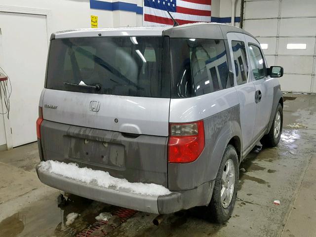 5J6YH28553L045245 - 2003 HONDA ELEMENT EX GRAY photo 4