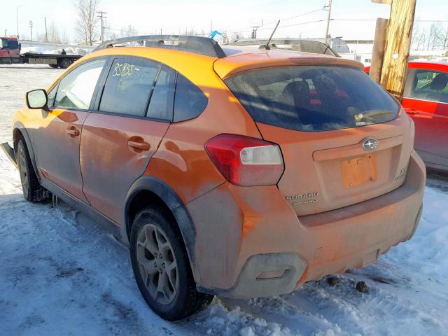 JF2GPACC9E8231298 - 2014 SUBARU XV CROSSTR ORANGE photo 3