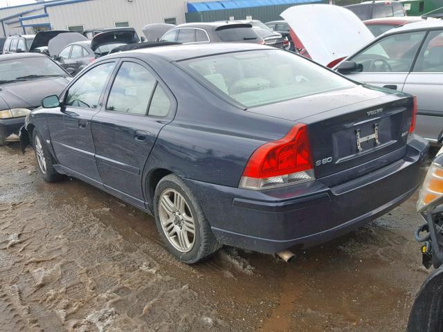 YV1RS592162547966 - 2006 VOLVO S60 2.5T BLACK photo 3