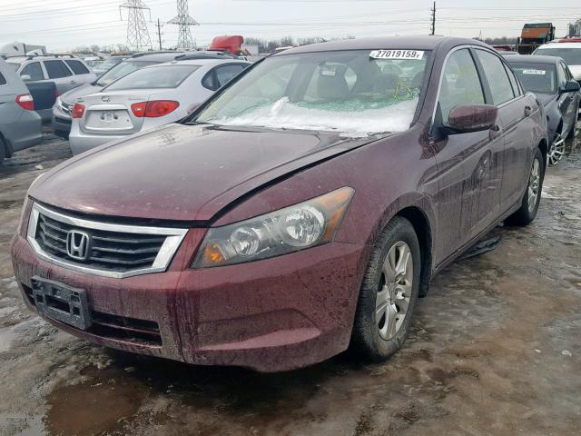 1HGCP26488A087572 - 2008 HONDA ACCORD LXP BURGUNDY photo 2