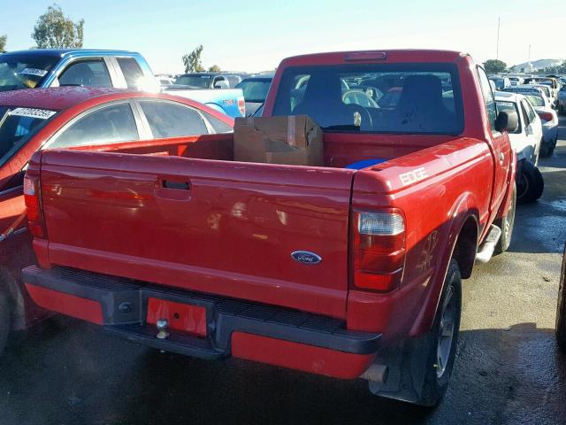 1FTYR10UX5PA97479 - 2005 FORD RANGER RED photo 4