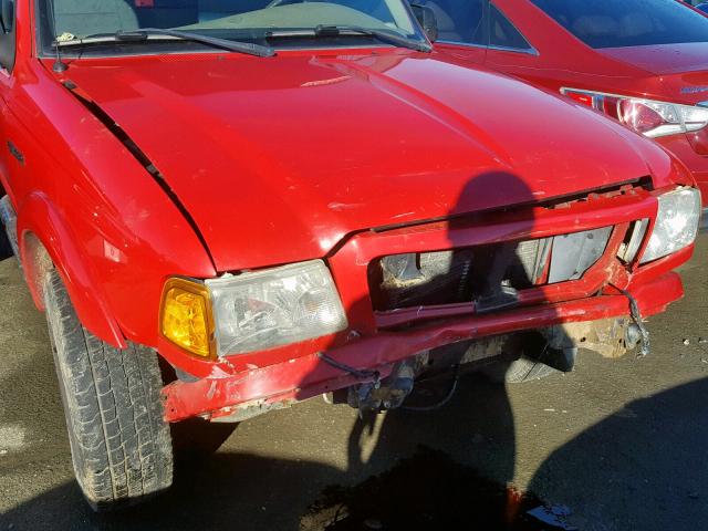 1FTYR10UX5PA97479 - 2005 FORD RANGER RED photo 9