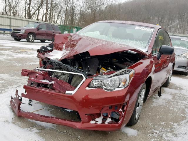 JF1GJAA69GH010550 - 2016 SUBARU IMPREZA RED photo 2