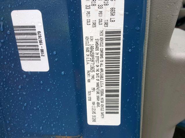 1A8HW58P59F713625 - 2009 CHRYSLER ASPEN LIMI BLUE photo 10