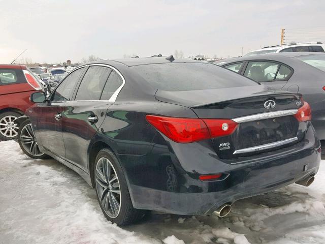 JN1BV7ARXFM404234 - 2015 INFINITI Q50 BASE BLACK photo 3