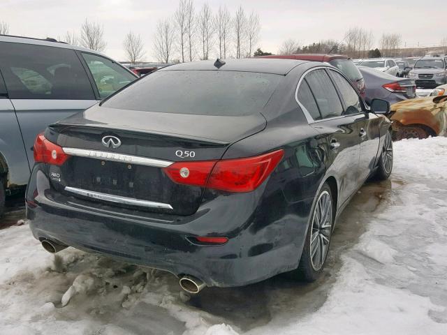 JN1BV7ARXFM404234 - 2015 INFINITI Q50 BASE BLACK photo 4