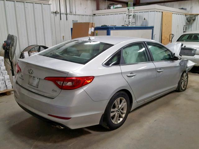 5NPE24AA3FH239875 - 2015 HYUNDAI SONATA ECO SILVER photo 4