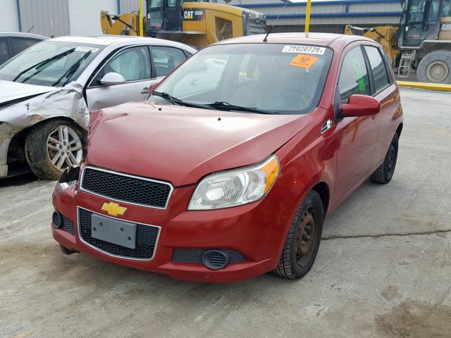 KL1TD6DE0BB147685 - 2011 CHEVROLET AVEO LS RED photo 2