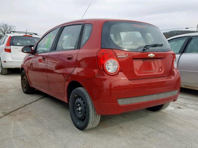 KL1TD6DE0BB147685 - 2011 CHEVROLET AVEO LS RED photo 3