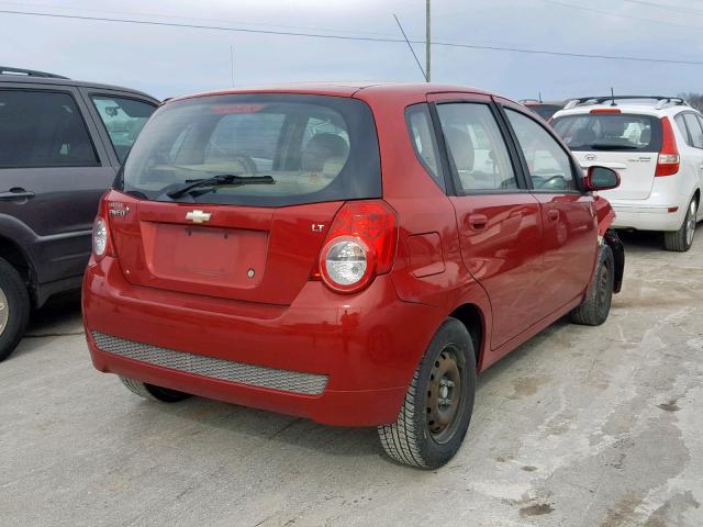 KL1TD6DE0BB147685 - 2011 CHEVROLET AVEO LS RED photo 4