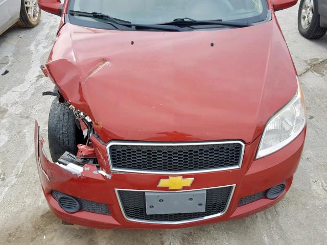 KL1TD6DE0BB147685 - 2011 CHEVROLET AVEO LS RED photo 7