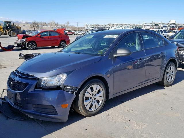 1G1PA5SH7D7238929 - 2013 CHEVROLET CRUZE LS BLUE photo 2