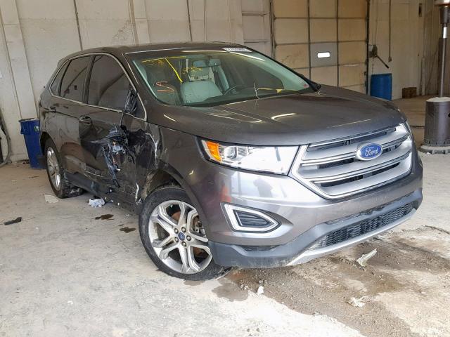 2FMTK3K92FBB06845 - 2015 FORD EDGE TITAN GRAY photo 1