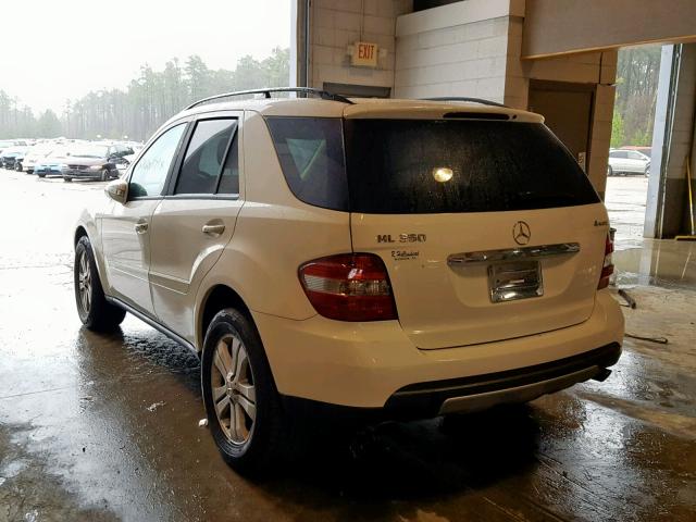 4JGBB86E76A096583 - 2006 MERCEDES-BENZ ML 350 WHITE photo 3