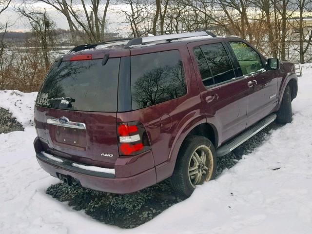 1FMEU85E48UB35530 - 2008 FORD EXPLORER L BURGUNDY photo 4